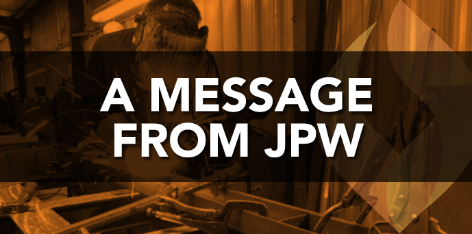 a message from jpw regarding covid-19