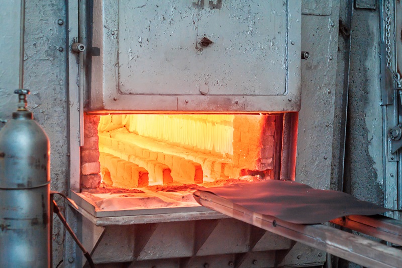 an open industrial furnace