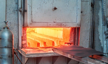 an open industrial furnace